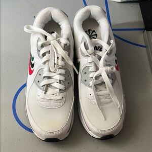 Nike air max White Sneakers with Red and Green Accents